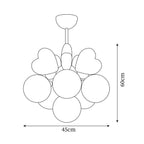 Chandelier Heart Accents Globe Shades Playful Modern Kids Room