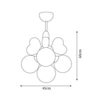 Chandelier Heart Accents Globe Shades Playful Modern Kids Room