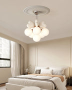 Chandelier Heart Accents Globe Shades Playful Modern Kids Room