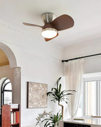 Talaya Ceiling Fan Light Wooden Blades Modern Bedroom