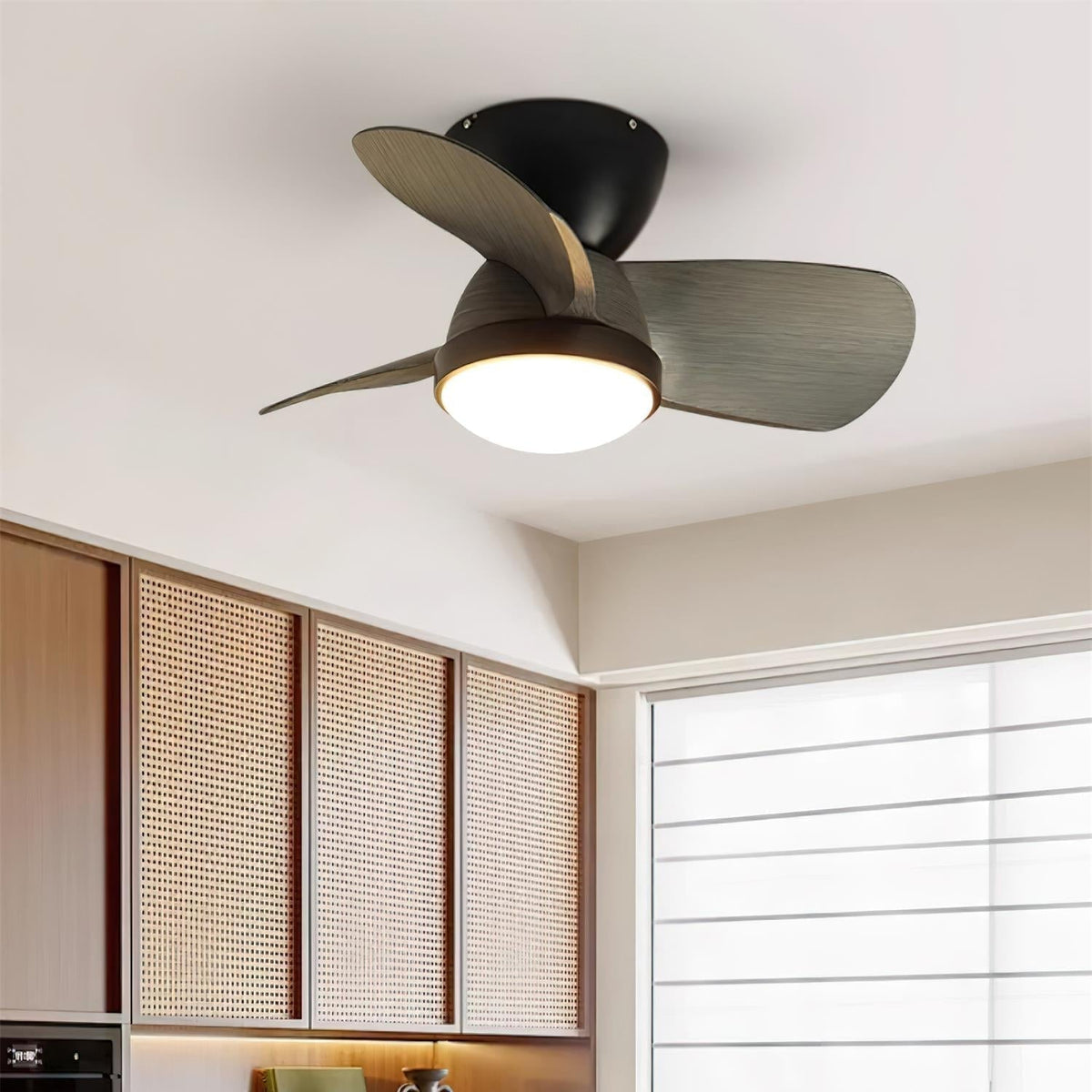Eamon Modern Wood Ceiling Fan Light