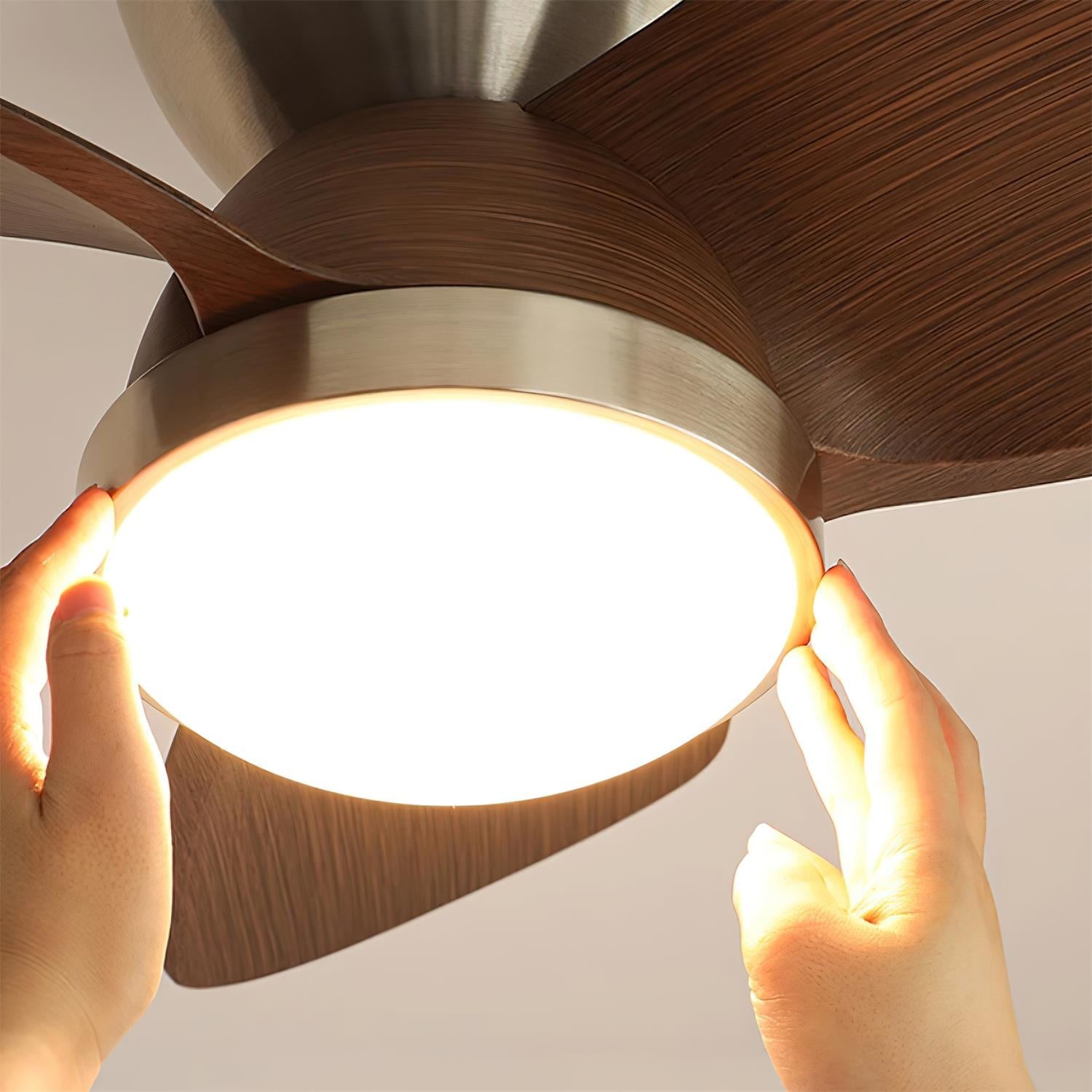 Eamon Modern Wood Ceiling Fan Light