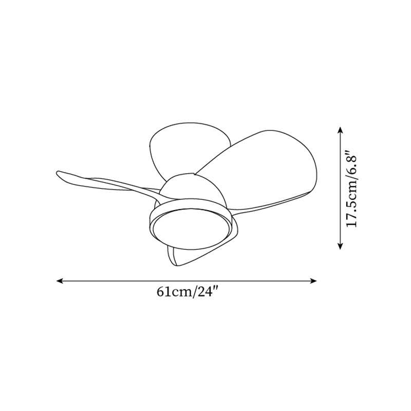 Talaya Ceiling Fan Light Wooden Blades Modern Bedroom