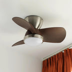 Talaya Ceiling Fan Light Wooden Blades Modern Bedroom