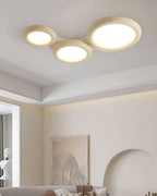 Ceiling Light Beige Flush Mount with Acrylic Canopy Minimalist