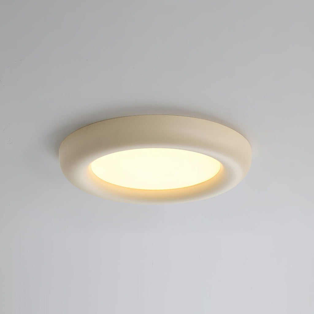 Ceiling Light Beige Flush Mount with Acrylic Canopy Minimalist