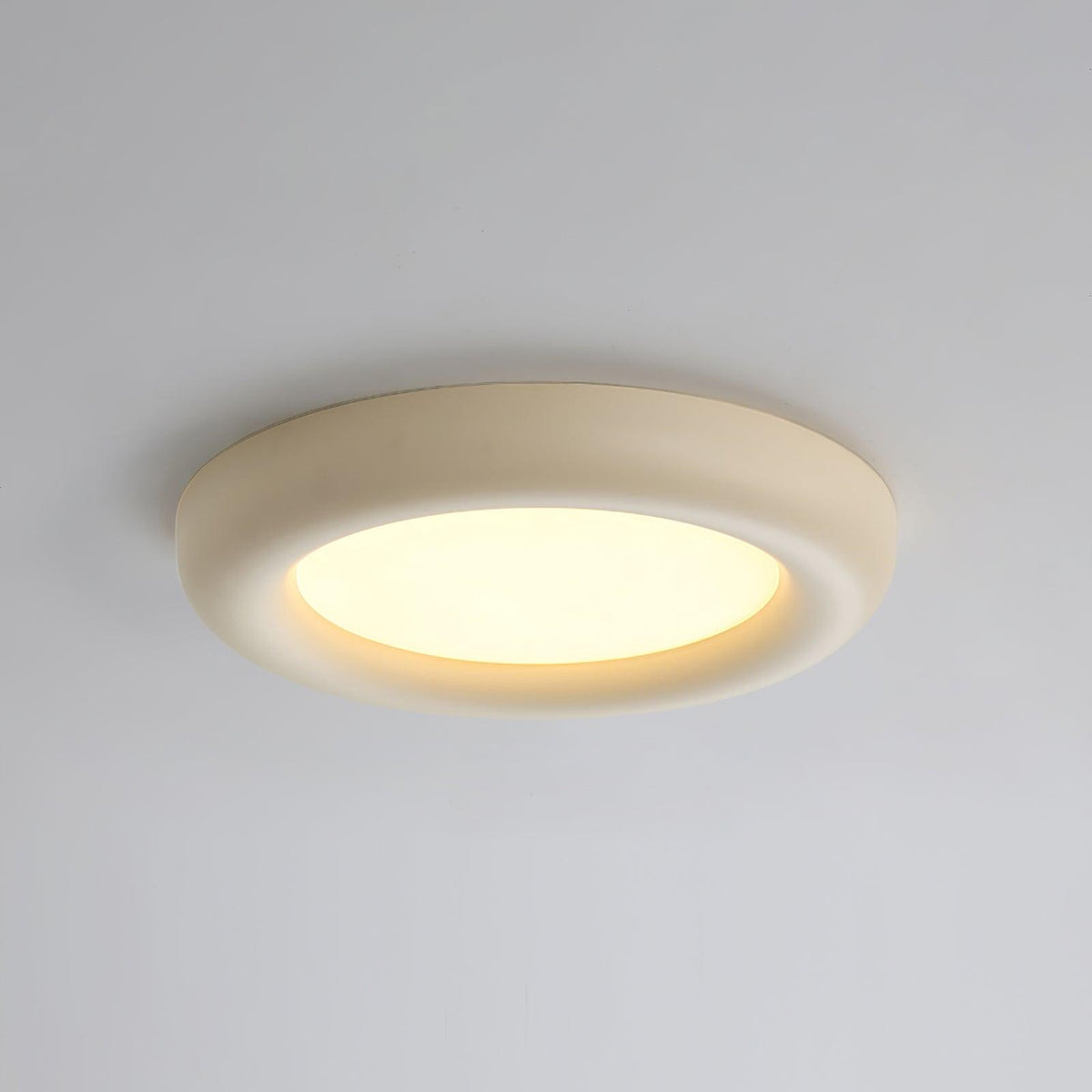 Ceiling Light Beige Flush Mount with Acrylic Canopy Minimalist