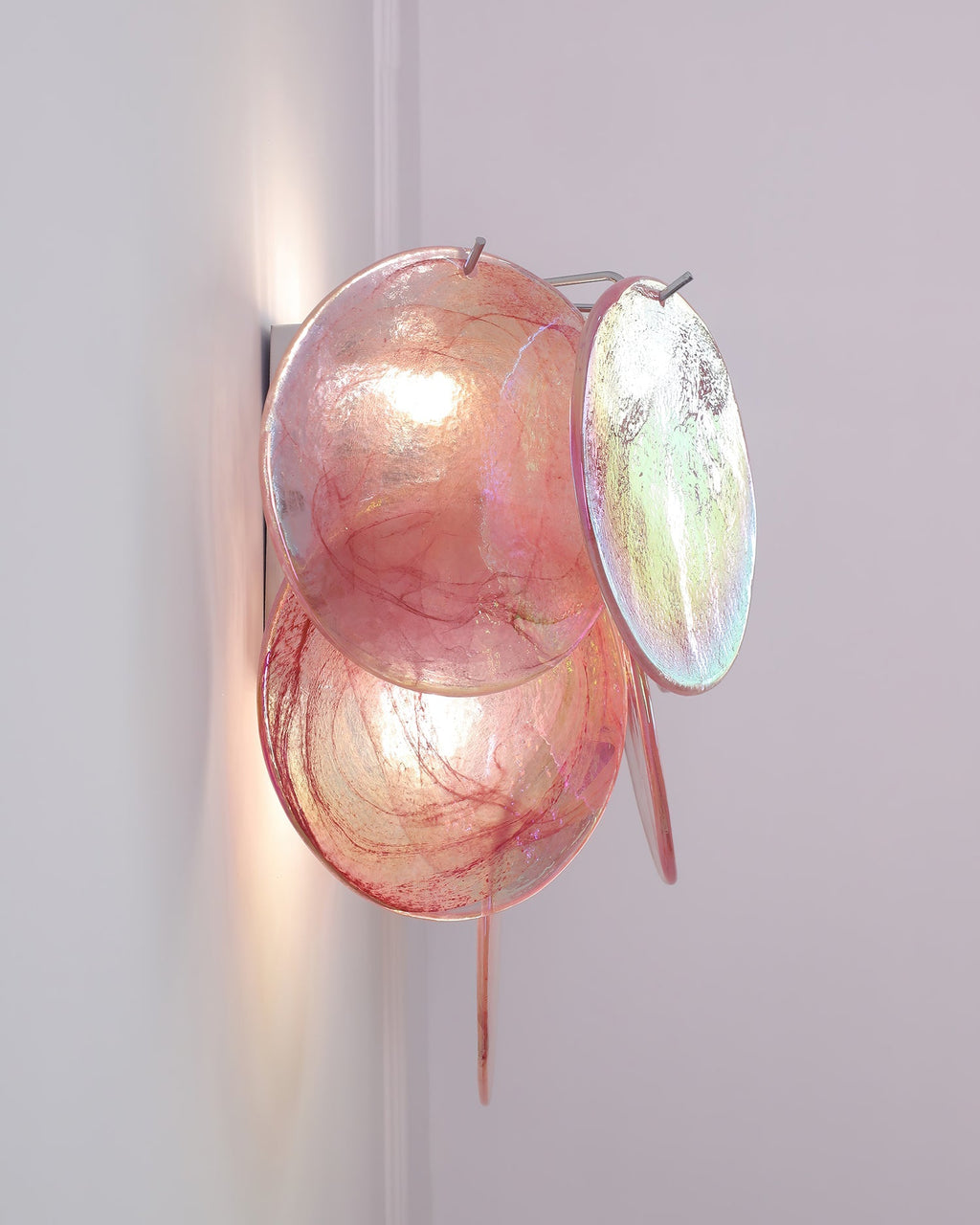 Opalara Pink Capiz Shell Wall Lamp