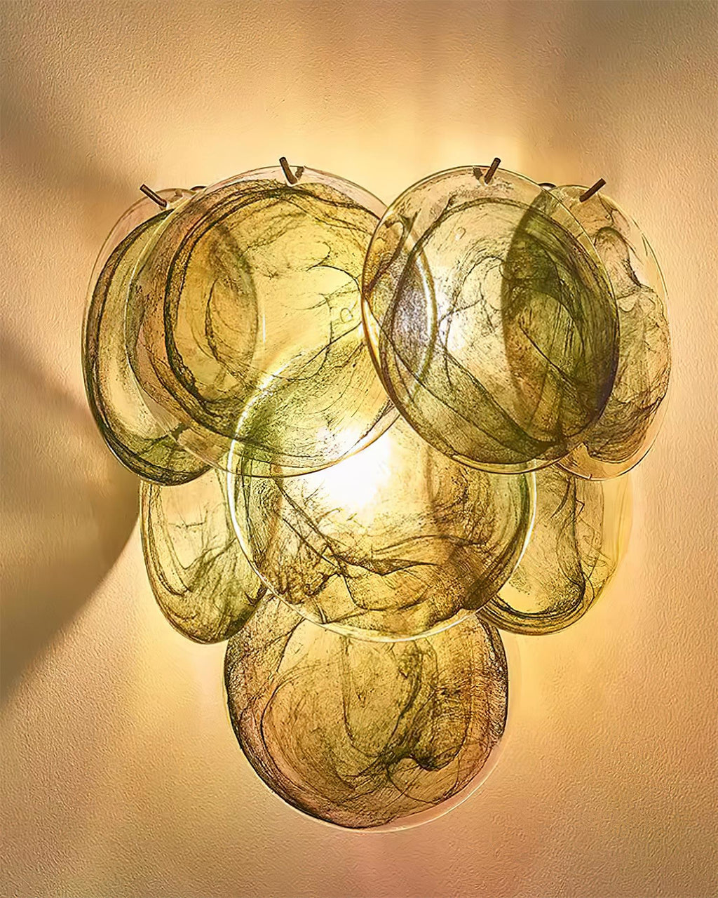 Opalara Pink Capiz Shell Wall Lamp
