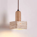 Ritta  Square Travertine Pendant Light