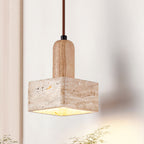 Ritta  Square Travertine Pendant Light