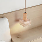 Ritta  Square Travertine Pendant Light