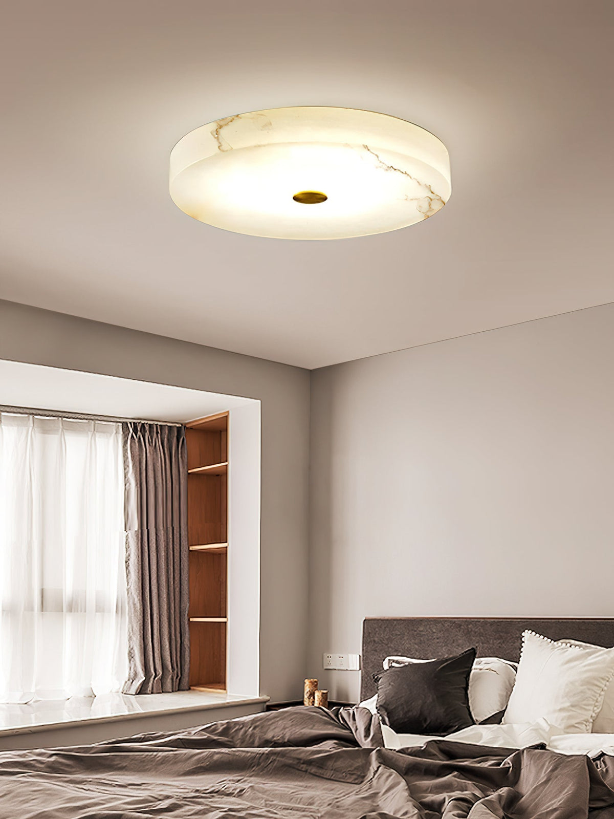 Unorir Modern Minimalist Alabaster Ceiling Light