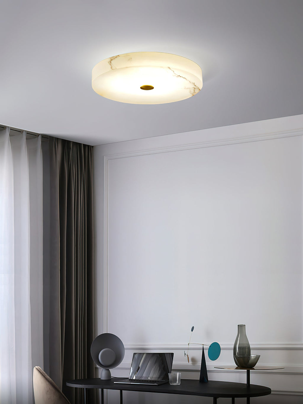 Unorir Modern Minimalist Alabaster Ceiling Light