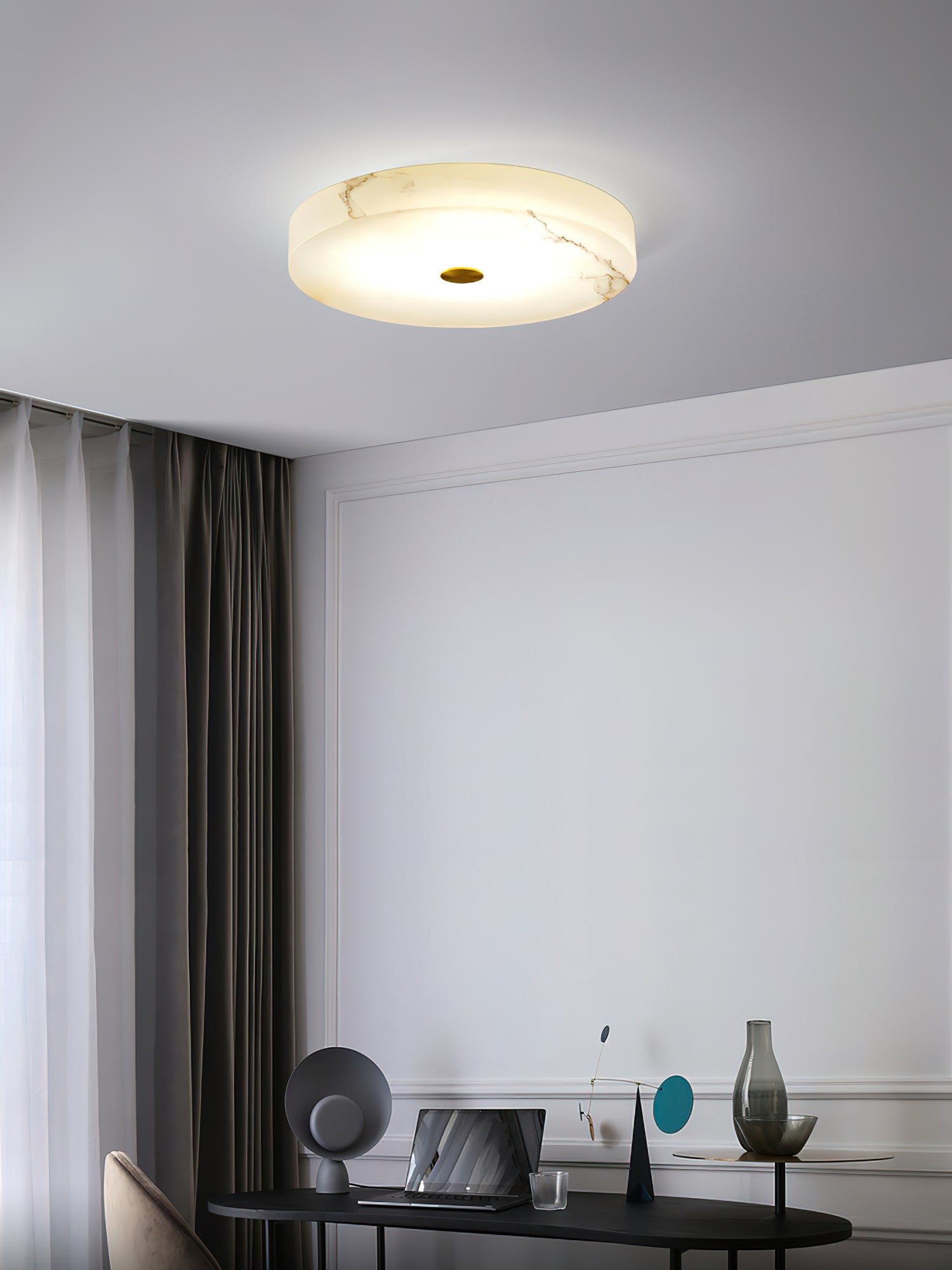 Unorir Modern Minimalist Alabaster Ceiling Light