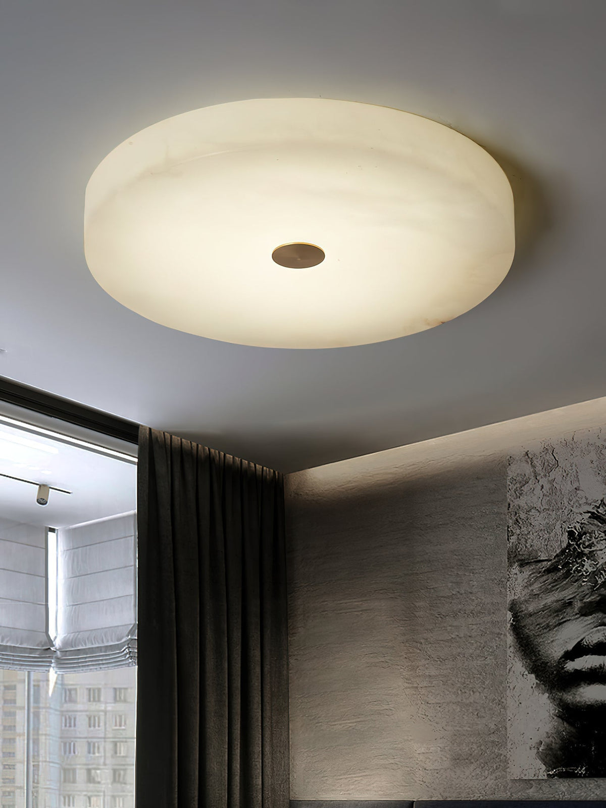 Unorir Modern Minimalist Alabaster Ceiling Light