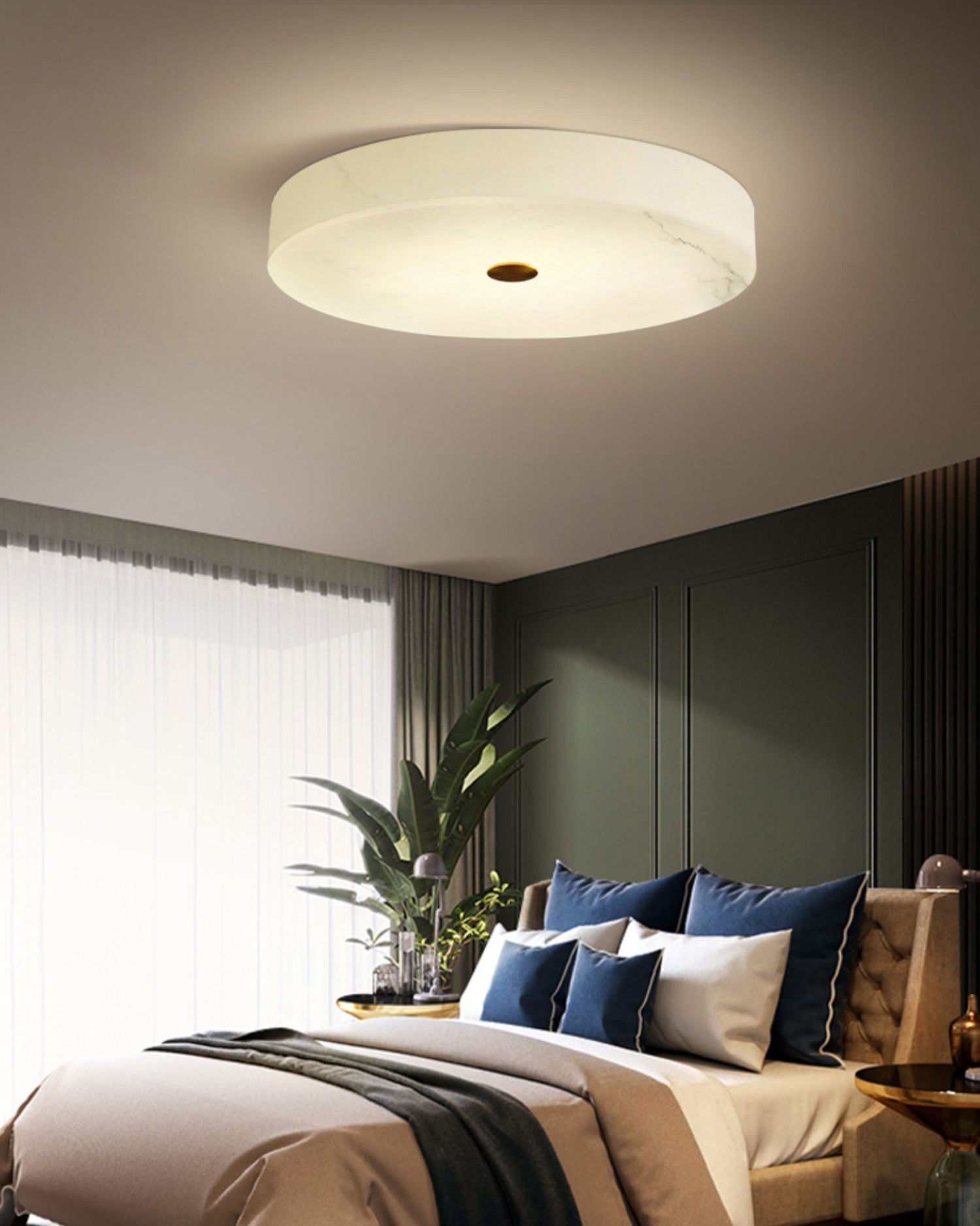 Unorir Modern Minimalist Alabaster Ceiling Light
