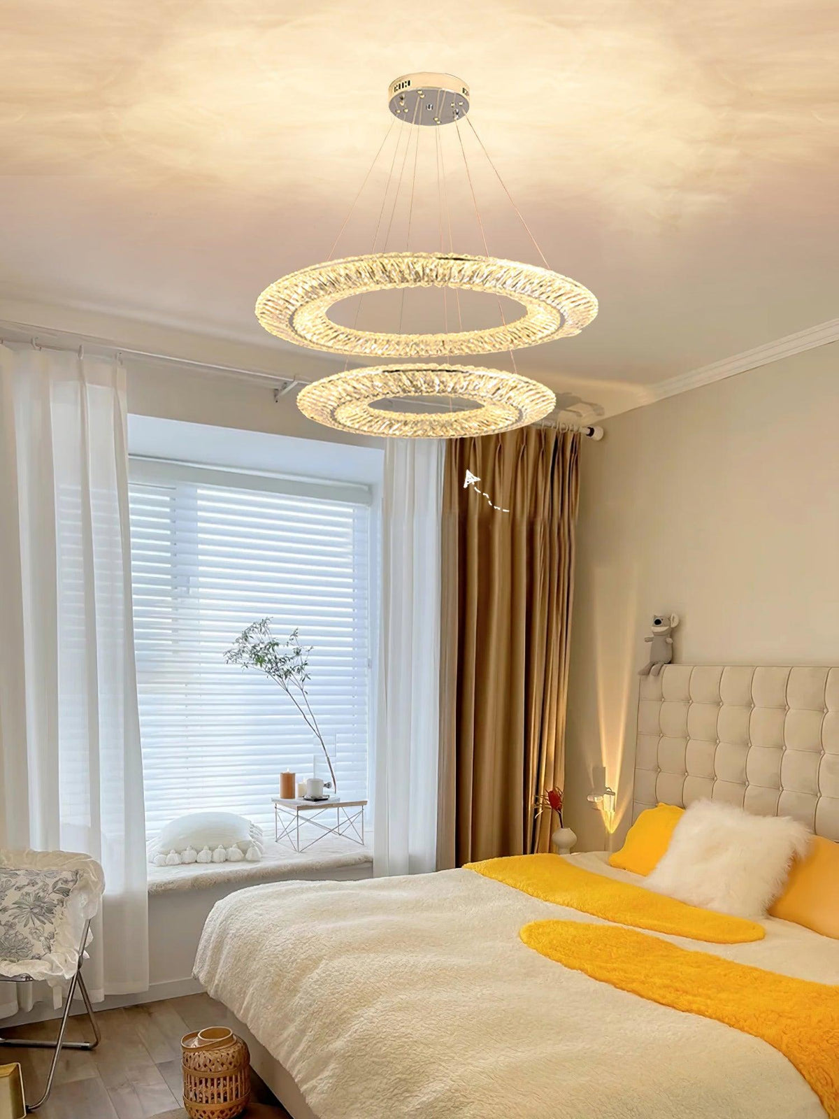 Lustra Chandelier Geometric Crystal LED Elegant