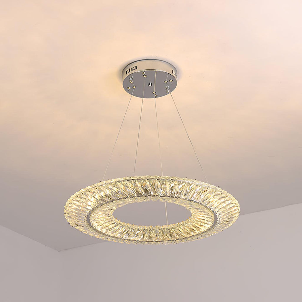 Lustra Chandelier Geometric Crystal LED Elegant