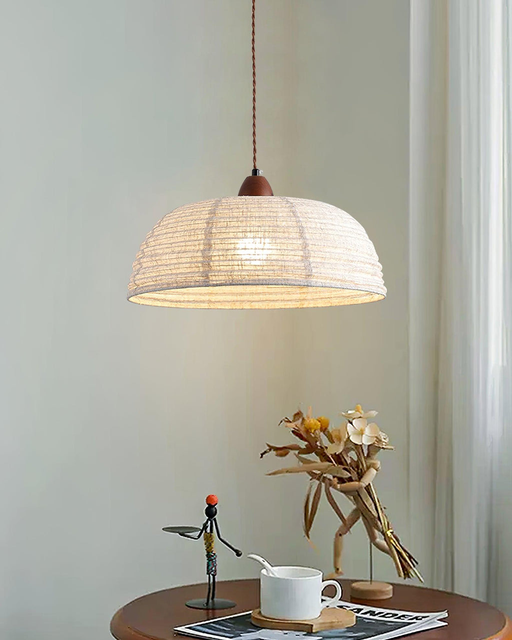 Evano Woven Dome Pendant Light