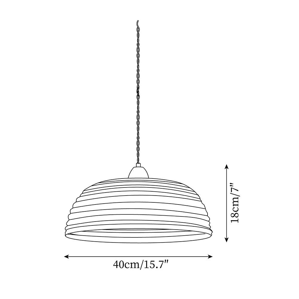 Evano Woven Dome Pendant Light