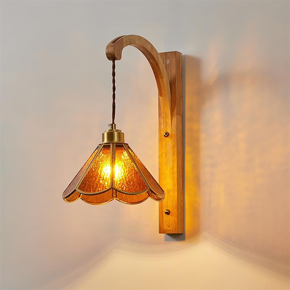 Clario Tavelle Wall Lamp flower-like Glass