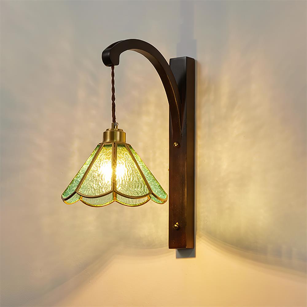 Clario Tavelle Wall Lamp flower-like Glass