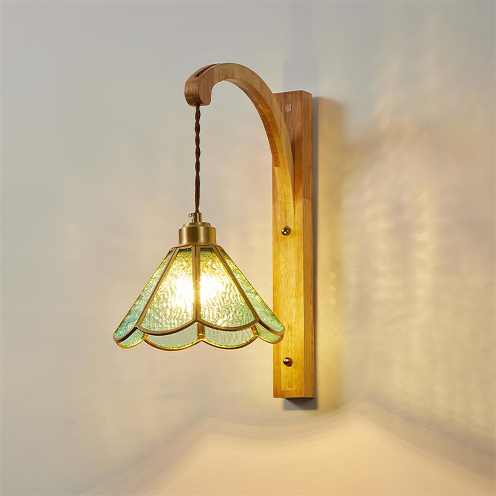 Clario Tavelle Wall Lamp flower-like Glass