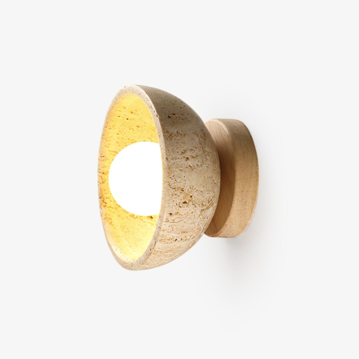 Vacaris Half-Dome Travertine Wall Light