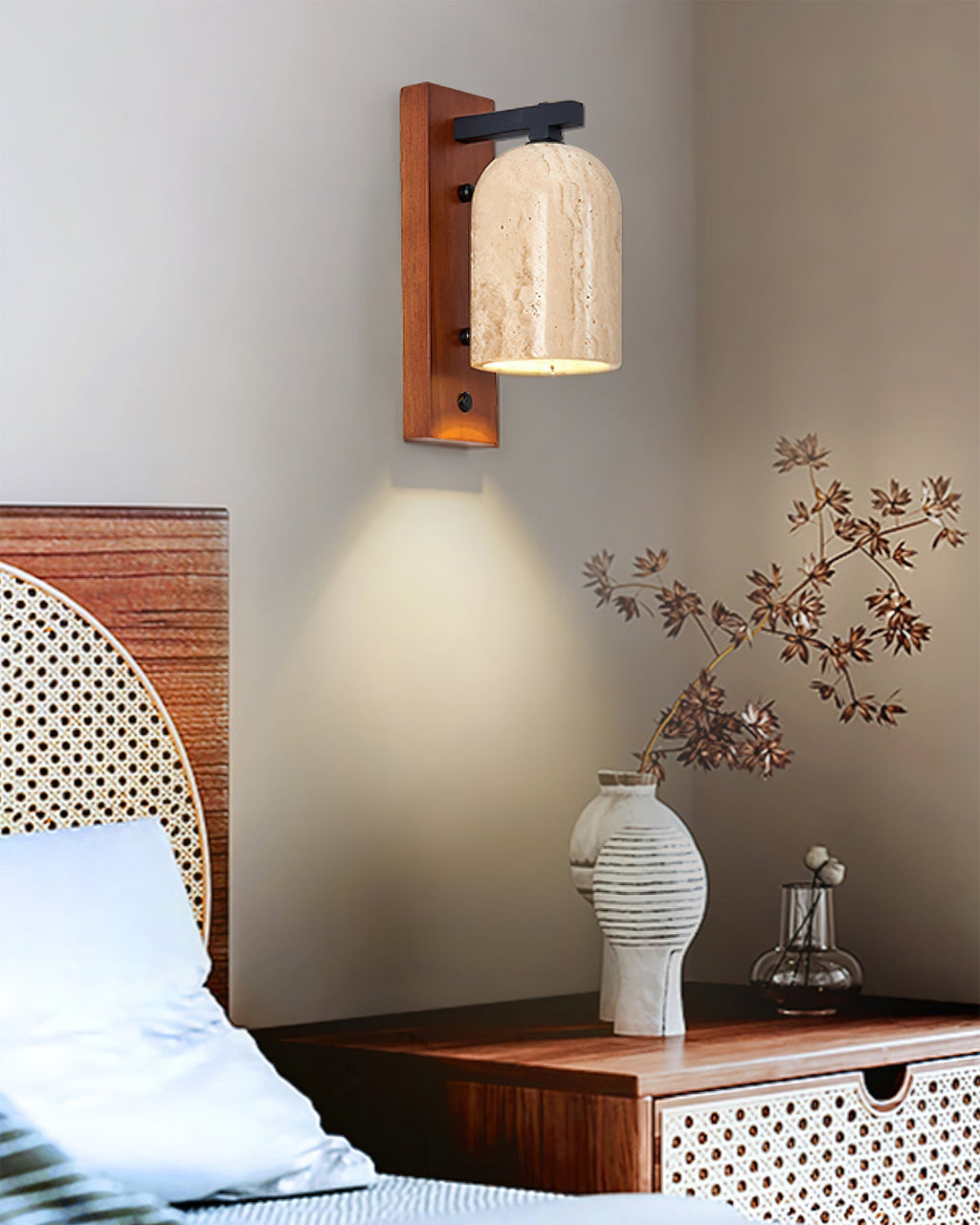 Cole Wall Light Travertine