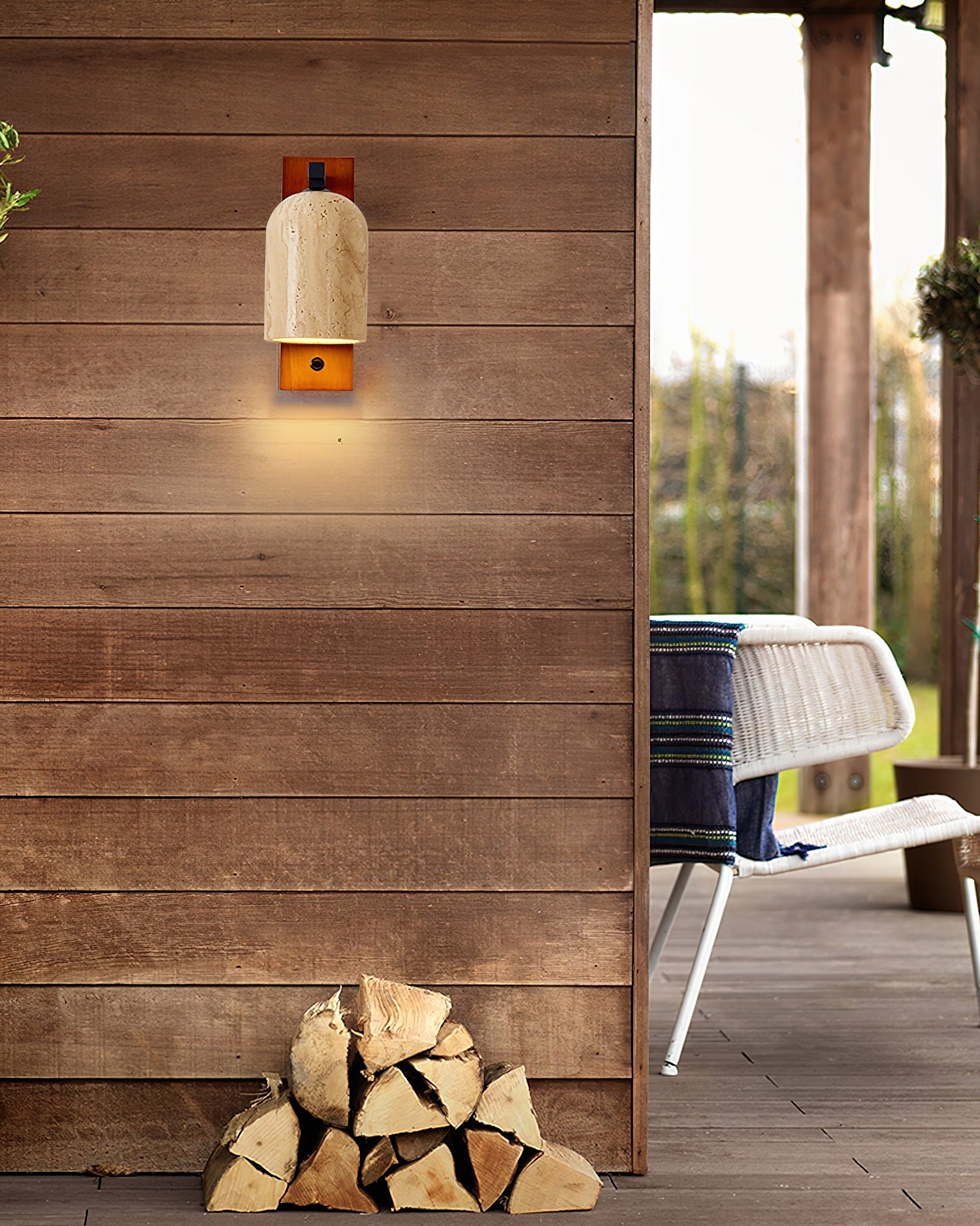 Cole Wall Light Travertine