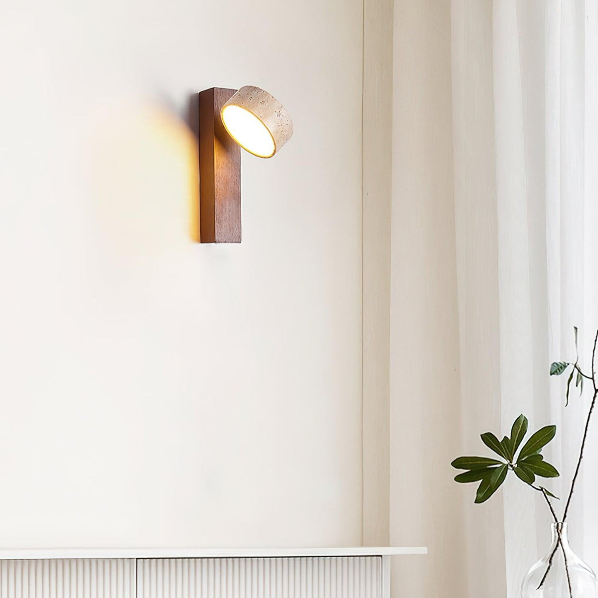Ritta  Wall Light Travertine Wood - image 4