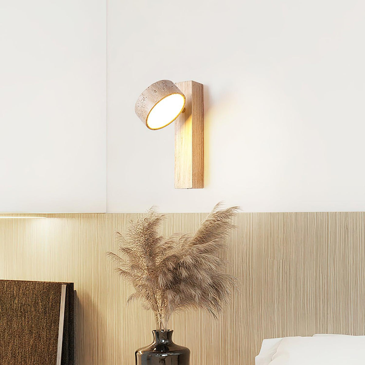 Ritta  Wall Light Travertine Wood - image 6