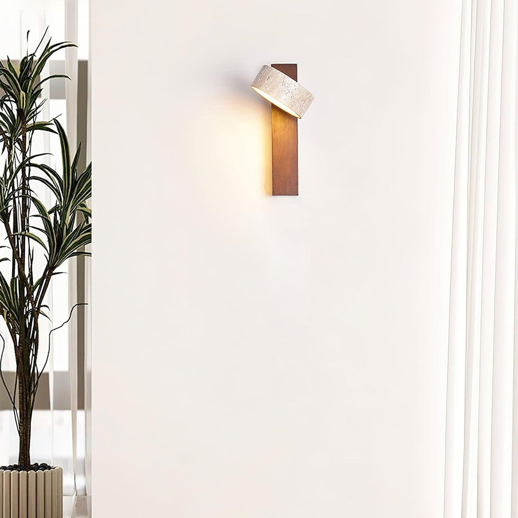 Ritta  Wall Light Travertine Wood - image 8