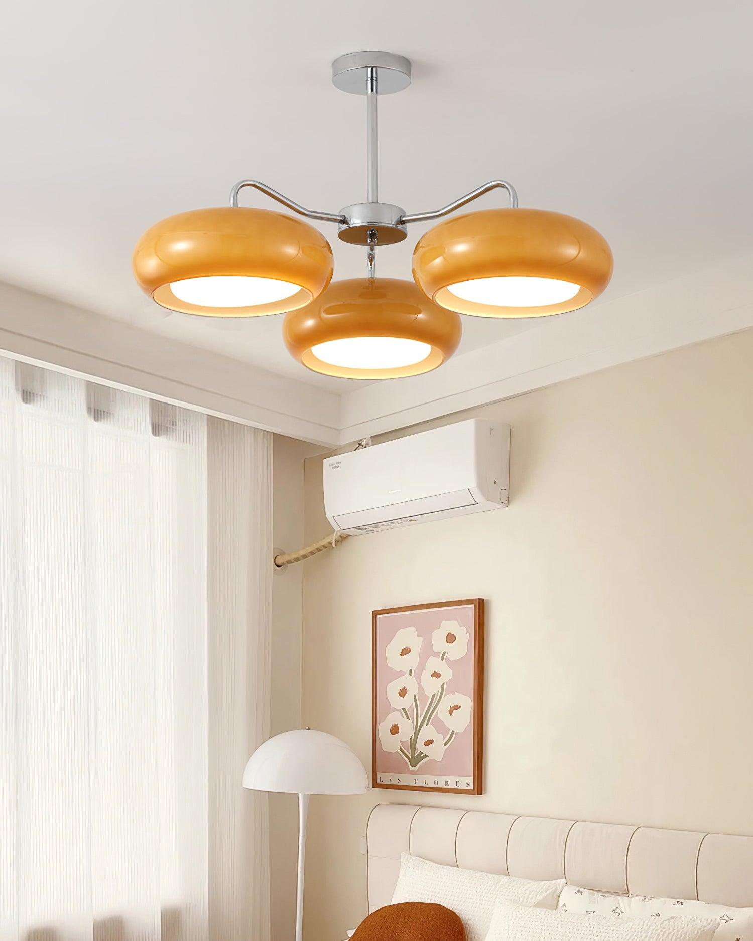Tetra Ceiling Lamp Triple Globe Retro Modern Living Room