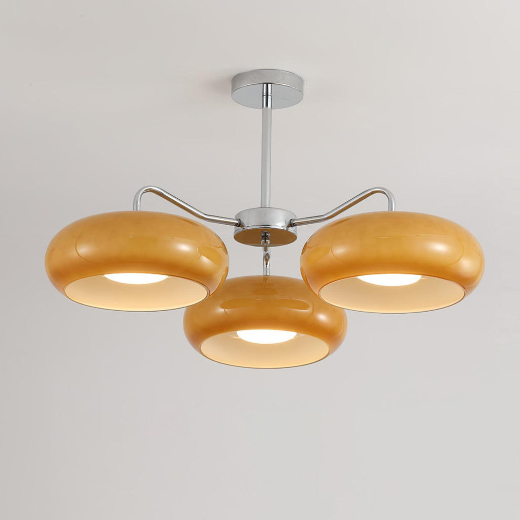 Tetra Ceiling Lamp Triple Globe Retro Modern Living Room