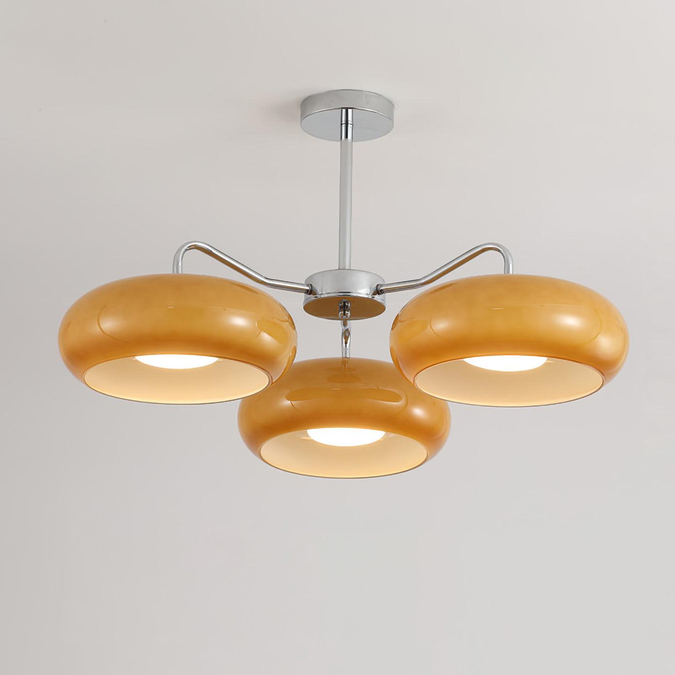 Tetra Ceiling Lamp Triple Globe Retro Modern Living Room