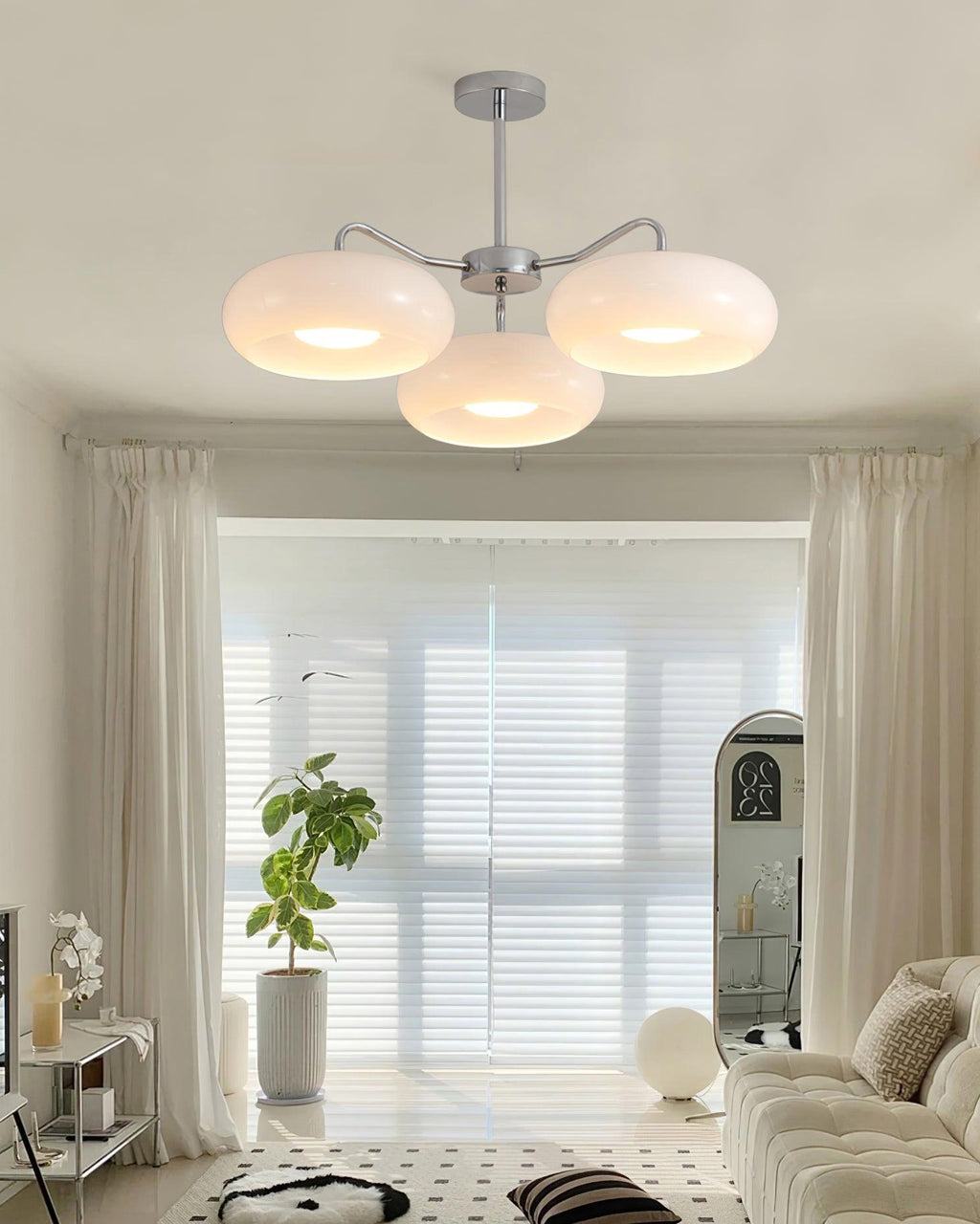 Tetra Ceiling Lamp Triple Globe Retro Modern Living Room