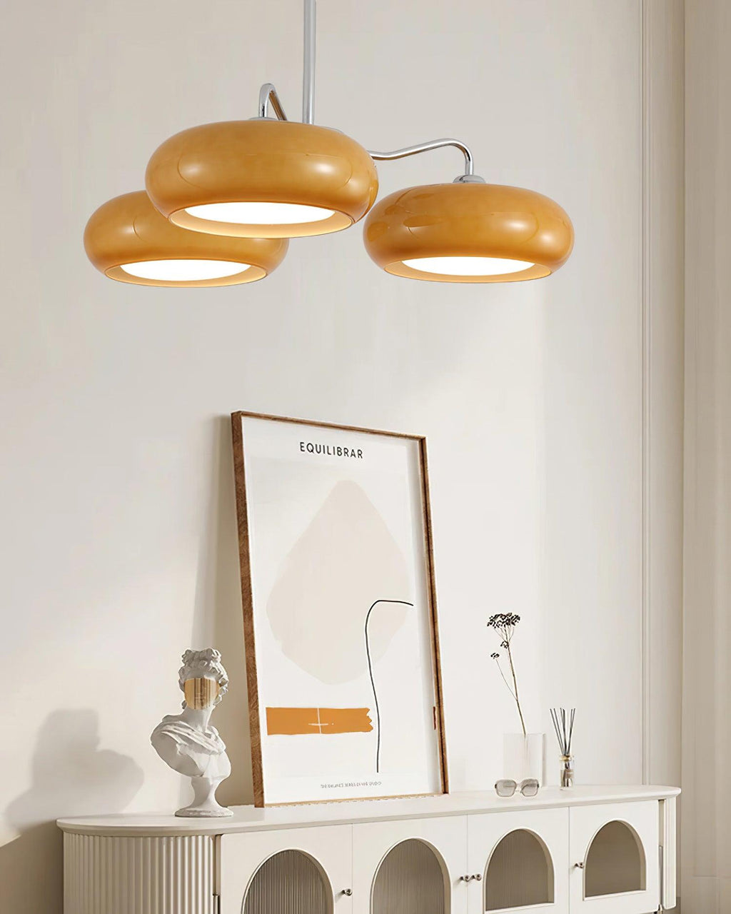 Tetra Ceiling Lamp Triple Globe Retro Modern Living Room
