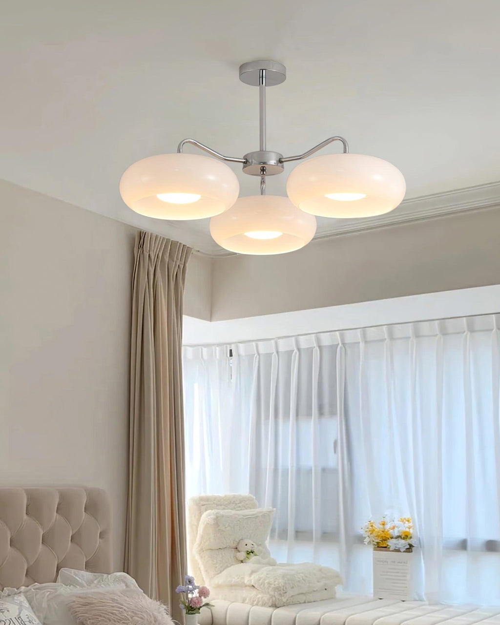 Tetra Ceiling Lamp Triple Globe Retro Modern Living Room