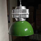 Colaeus Vintage Industrial Swag Green Glass Light