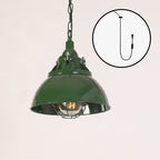 Colaeus Vintage Industrial Swag Green Glass Light