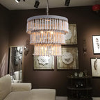 Lustra Chandelier Three Tiered Wood Beaded