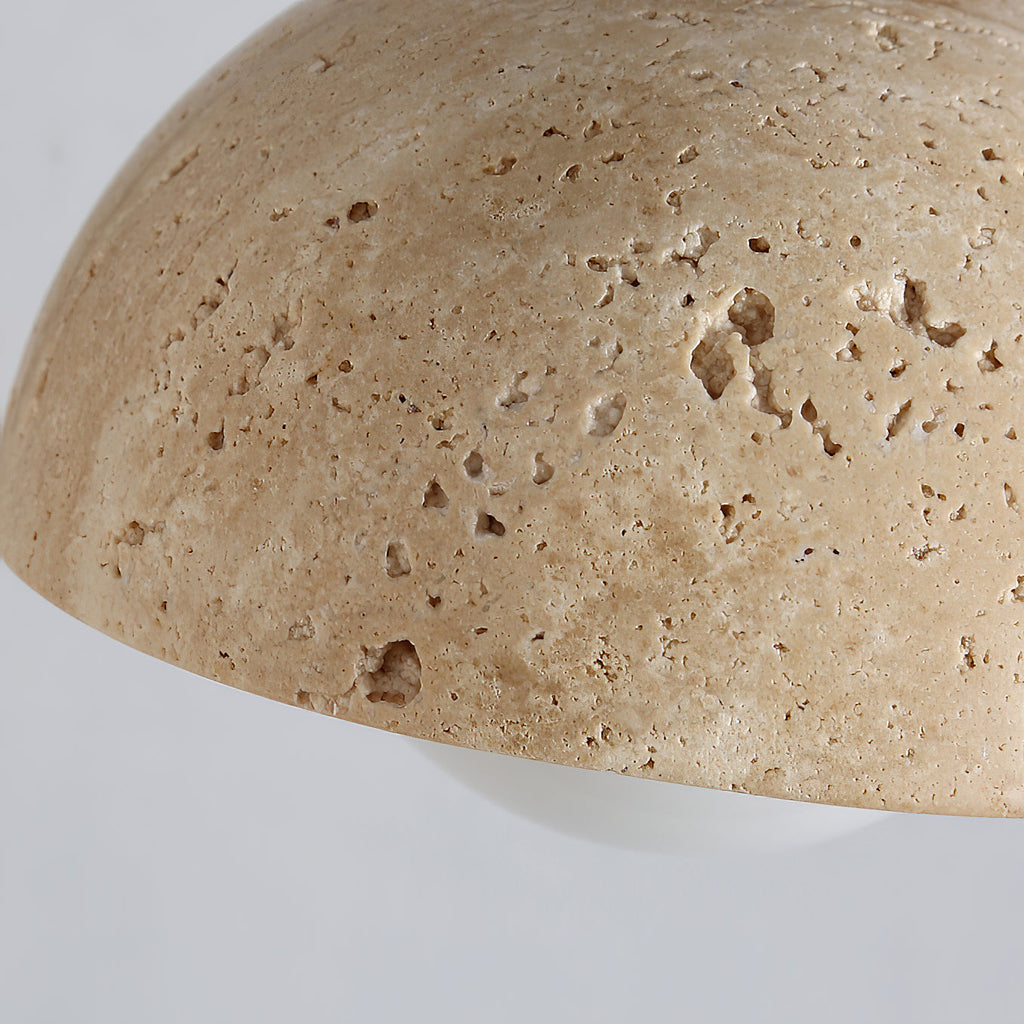 Cezoria Travertine Swing Arm Travertine Sconce Wall Lamp