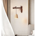 Cezoria Travertine Swing Arm Travertine Sconce Wall Lamp
