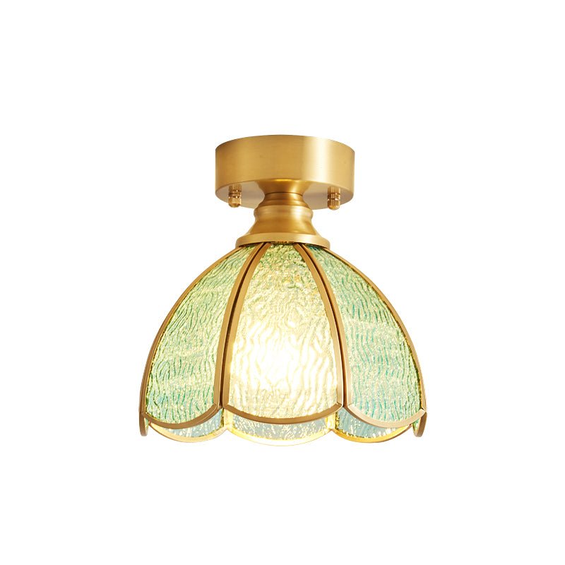Solara Ceiling Light Vintage Floral Stainedglass