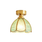 Solara Ceiling Light Vintage Floral Stainedglass