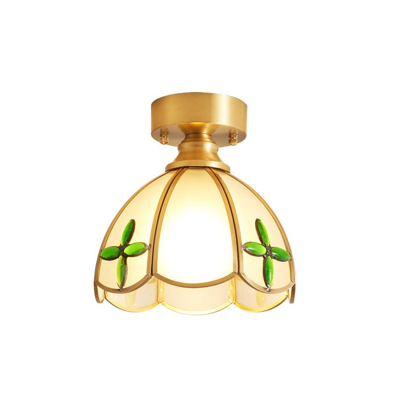 Solara Ceiling Light Vintage Floral Stainedglass