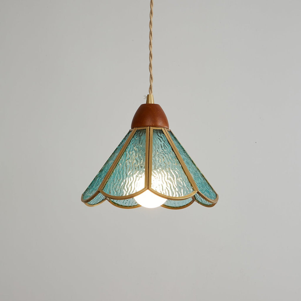 Florace Wood & Glass Vintage Pendant Lamp