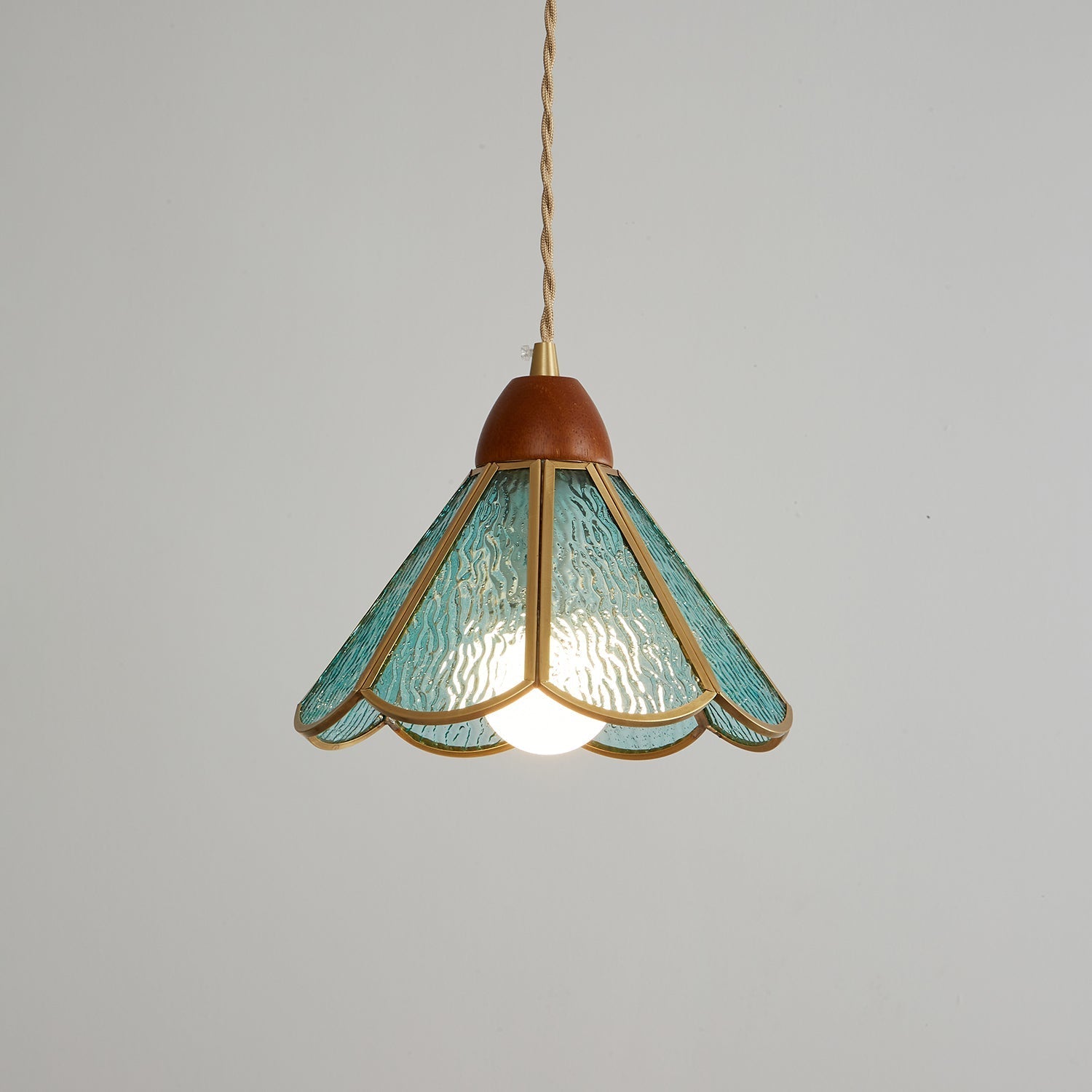 Florace Wood & Glass Vintage Pendant Lamp
